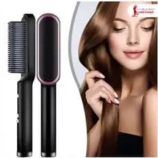 Escova Alisadora - Alisa, Seca, Hidrata, Modela e Anti-Frizz 5 em 1