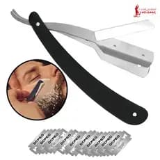 Navalha de Acabamento para Barba com Opção de 10 ou 30 Lâminas - Kit Profissional Completo