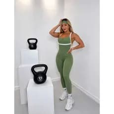 Macacão Feminino Fitness Academia BICOLOR Empina Bumbum Roupa de Malhar