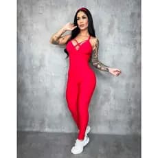 Macacão Feminino Fitness Academia GRACIANE BROCADO Disfarça Celulite Empina Bumbum Roupa de Malhar