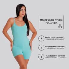 Macaquinho Academia Feminino Poliamida Não Marca Zero Transparência Fitness Costas Trançada Alça Fina Oferta