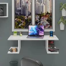 Escrivaninha Suspensa Mesa Estudo Home Office Suporte Notebook Computador Estante Para Livros