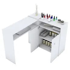 Mesa Para Manicure Em L Grande Profissional Salão Nail Designer Cabeleireiro