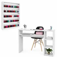 Kit Mesa Para Manicure 100CM Expositor De Esmaltes Grande  Salão De Beleza Cabeleireiro Estética Cílios