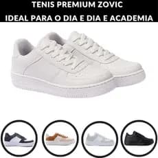 Tênis Feminino Casual Confortável Branco Dia a Dia Super Leve