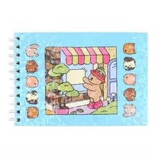 Desenhos Colorir 50 folhas 180g Capa Dura aspiral com pelicula protetora, Caneta Permanente Colorir