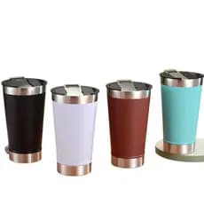 Copo Térmico com Tampa e Abridor 500ml bebidas quentes e geladas PERSONALIZÁVEL
