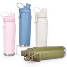 Garrafa Termica Inox 800ml Com Trava De Seguranca Cafe Agua Academia Escola Squeeze