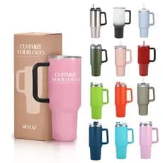 Copo Termico Inox 1200ml Com Canudo E Alca Garrafa Termica Grande Academia Trabalho