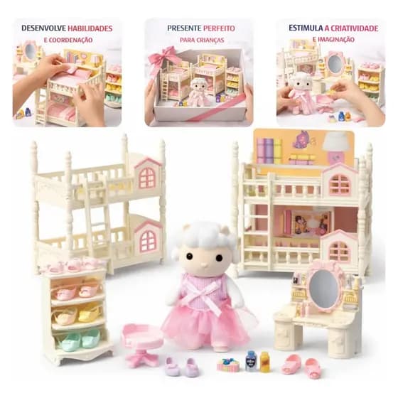 Casinha De Boneca Casinha Feliz Zoop Toys Cenário Infantil