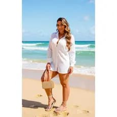 Chemise Feminina Saída de Banho Versátil Primavera/Verão