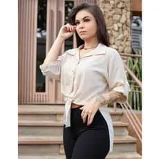 Camisa Feminina Mullet Manga 3/4