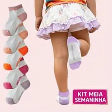 Kit 5 Pares Meias Infantil Menino Menina Criança Escolar Cano Curto Soquete Algodão