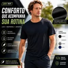 Camiseta Masculina Dry Fit Academia Fitness Confortável