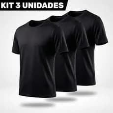 Kit 3 Camisetas Masculinas Dry Fit Básica Confortável Academia Dia a Dia Leve P ao GG