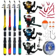 Kit Pesca - Vara, Molinete e Linha - Iniciantes Ótimo P/ Pesqueiro Rios Lagos
