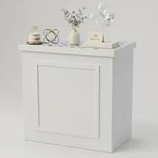 Cômoda Quadrada MDF Branca Decorativa para Festas Eventos e Decoração Pegue E Monte