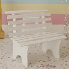 Banquinho Para Decoração Branco MDF Festas Fotografias Estúdios Fotográficos Criança