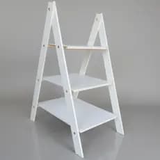 Escadinha Para Decoração De Mesa Em MDF Resistente Branca Para Docinhos Lembrancinhas