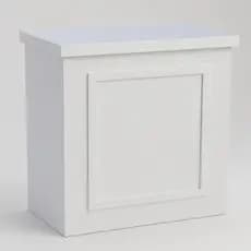 Mesa Cômoda Dobrável Boiserie Decorativa MDF 9MM Resistente Branca Para Festas Celebração