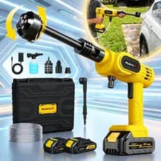 Lavajato 300W 48V Pistola Lavadora Portátil De Alta Pressão Recarregável Carros e Jardins Bivolt