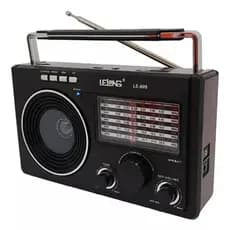 Rádio Am Fm Portátil Recarregável Pilha e Tomada USB Bluetooth LE-609