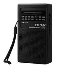 Rádio AM/FM Portátil Pilha e Bateria Recarregável Entrada para Fone de Ouvido KA-3325 Kapbom