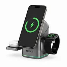 Carregador Magnético 3 em 1 Dockstation Base de Carregamento Sem Fio para Celular, Smartwatch e Fones Hrebos DK-209