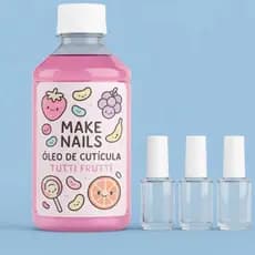 KIT ÓLEO 500ML DE CUTÍCULA TUTTI FRUTTI C/ 50 vidros de esmalte para lembrancinhas de natal para manicures