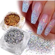 gliter flocado para decoração resina unhas e maquiagem