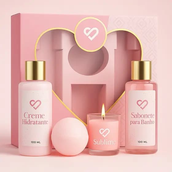 Kit Presente Spa Feminino de Natal com Aromaterapia Artesanal para Banho — Ideal para Presente de Natal e Aniversário