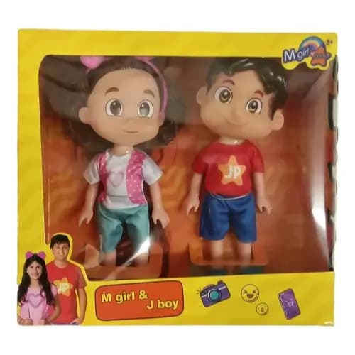 Kit Com 2 Bonecos 15 Cm 1 M C & 1 J P