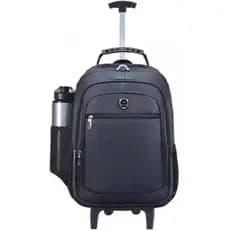 Mochila Com Rodinhas Escolar Faculdade Trabalho Viagem Preta liso