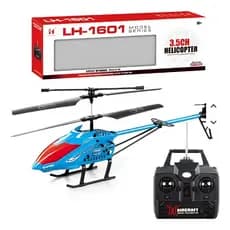 Helicóptero Grande Lh-1601 Controle Remoto 2,4ghz Giroscópio Azul Helicóptero Grande Lh-1601 Controle Remoto 2,4ghz Giro