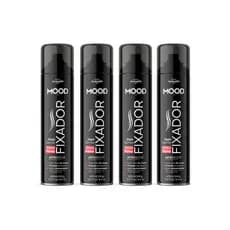 Kit 4 Fixador Mood Spray Hair Cabelo Extra Forte Jato Seco 400ml