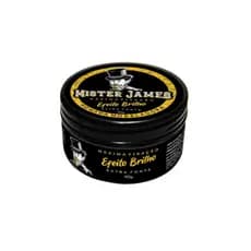 Pomada Modeladora Brilho Intenso Molhado Profissional Mister James 90g – Fixação Extra Forte