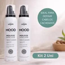 Kit 2 Mousse Modelador Cabelos Cacheados Mood Care Define Cachos Anti Frizz 150ml