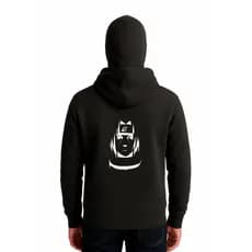 Moletom Balaclava Anime Japonês 3 street style 2026 Streetwear aesthetic PRETO FRENTE