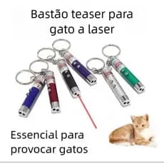 Chaveiro Laser Para Brincar Com Gatos E Cachorro + Lanterna LED 3em1 Brinquedo Pet Identificador Nota Falsa
