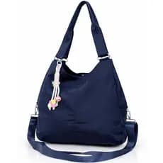 Bolsa Feminina Sacola Grande Nylon Impermeável Transversal Lateral Alça Dupla Casual Academia Trabalho