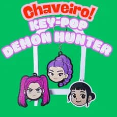 Kit 3 Key-Pop Trio Demon Hunter:  As Guardiãs do Ritmo - Versão Geek