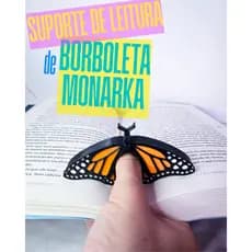 Suporte de Leitura Borboleta Monarch – Marcador de Páginas com Apoio de Polegar