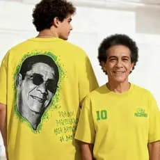 Camiseta Camisa 100% Algodão Zeca Pacodinho "Pra Bom Partideiro Meia Batucada Já Basta" Gola Redonda Alta Qualidade top