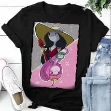 Camisa Camiseta Marceline a Rainha dos Vampiros e Princesa Jujuba - Hora de Aventura 100% algodão