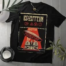 Camisa Camiseta Led Zeppelin Camisa Banda de Rock unissex