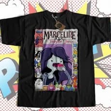 Camisa Camiseta Camisa Marceline, a Rainha dos Vampiros - Hora de Aventura estampada básica algodão vintage geek