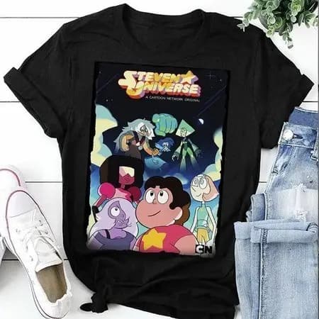 Camiseta Steven Universo Estrela top- Steven Universo Pérola Garnet Amethyst Ametista top