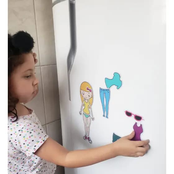 Brinquedo boneca imãs - brinquedo infantil menina (o) - Manta Magnética - brinquedos educacionais