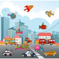 Brinquedo kit imãs transportes - brinquedo infantil menina (o) - Manta Magnética - brinquedos educacionais