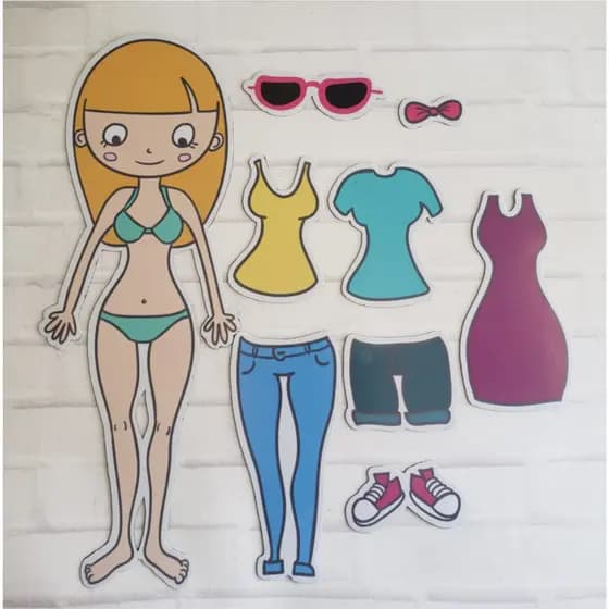 Brinquedo boneca imãs - brinquedo infantil menina (o) - Manta Magnética - brinquedos educacionais
